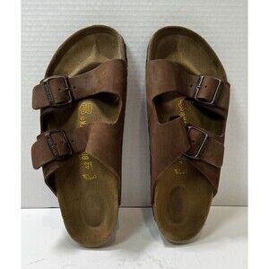 Birkenstock Arizona Habana Oiled Leather Men's 42 Sandals Vintage 1980s Not Worn